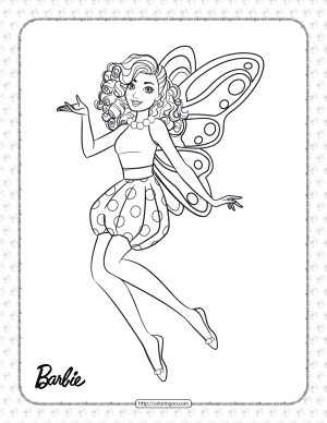 Barbie coloring pages free pdf printables