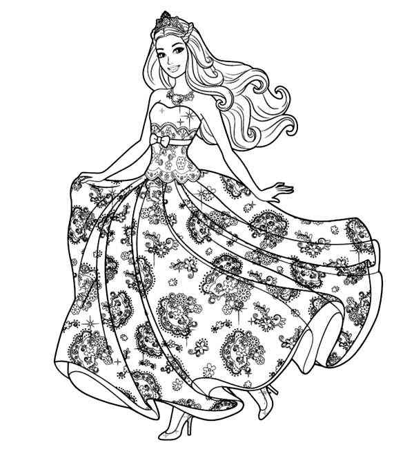 Barbie coloring pages printable for free download