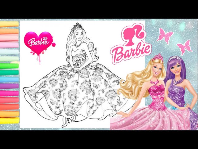 Coloring barbie the princess coloring page