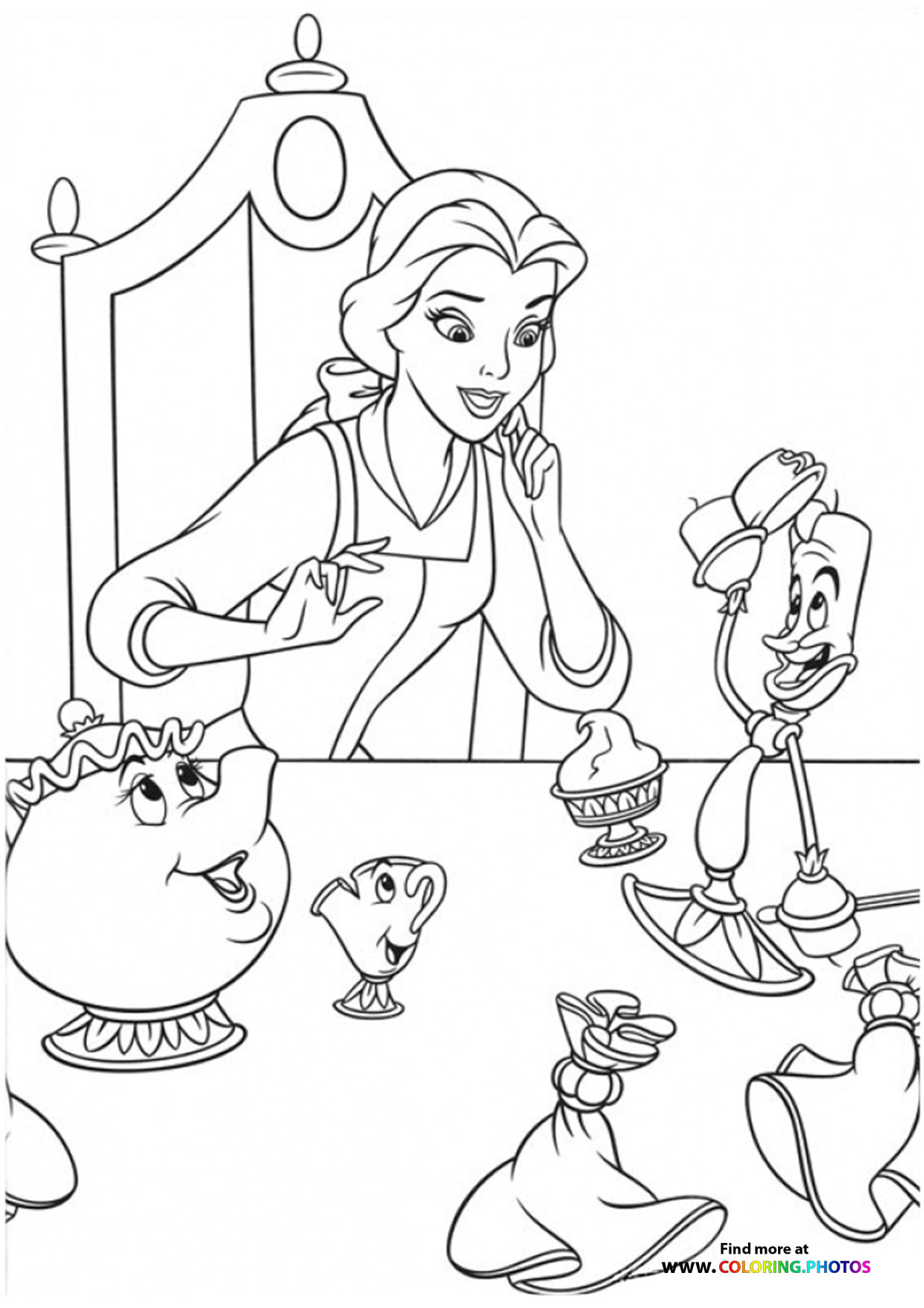 Princess belle playing with friends