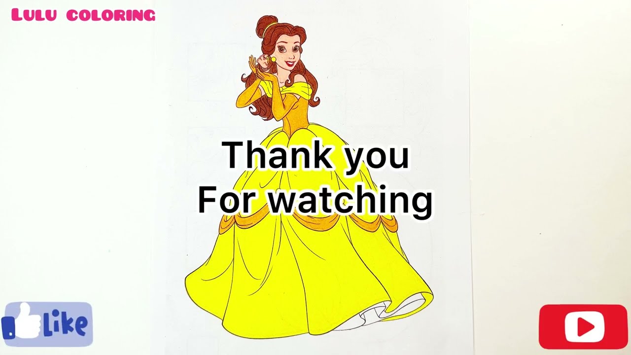 Princess belle coloring page