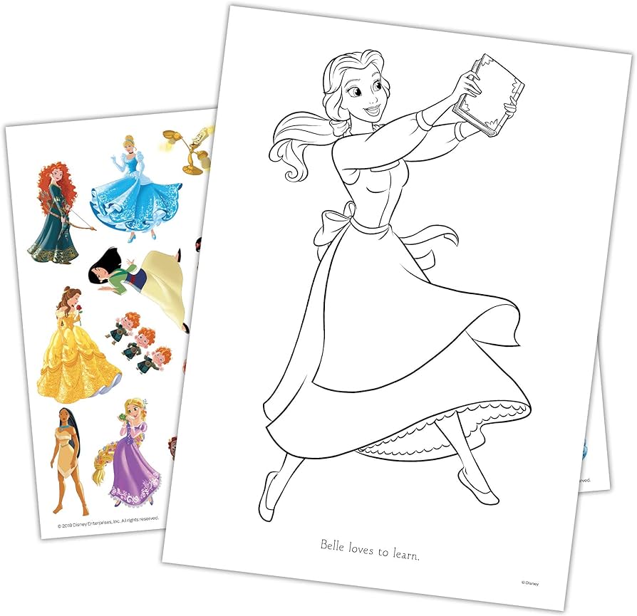 D princess coloring and activity book with tattoos bendon toys games