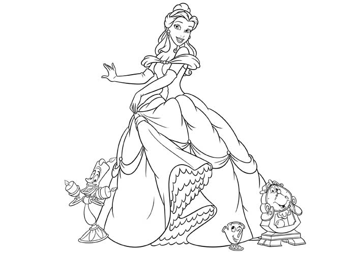 Belle coloring pages