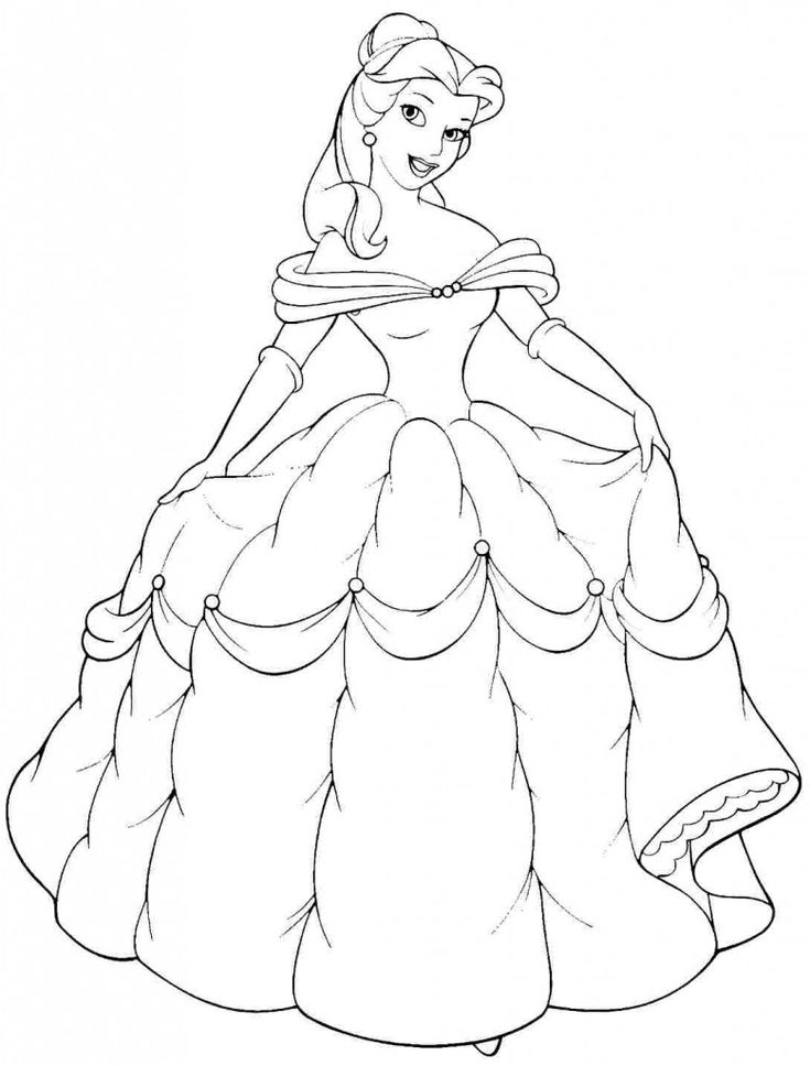 Free printable belle coloring pages for kids princess coloring pages belle coloring pages disney princess coloring pages