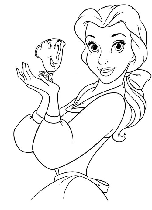 Free coloring pages disney princesses belle coloring pages