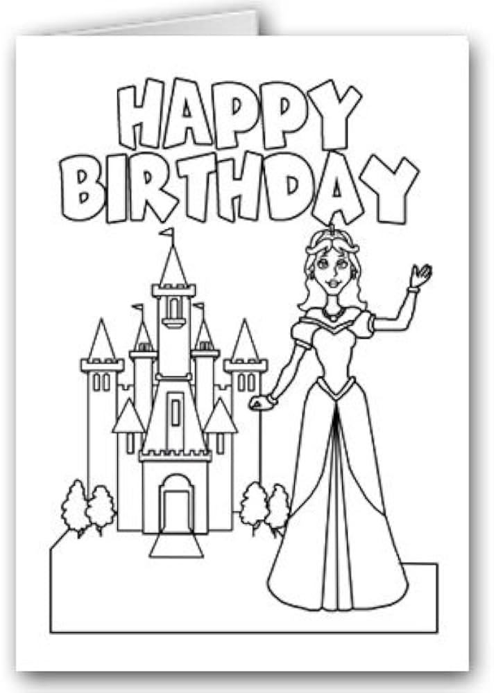Stonehouse collection happy birthday kid set of coloring greeting cards
