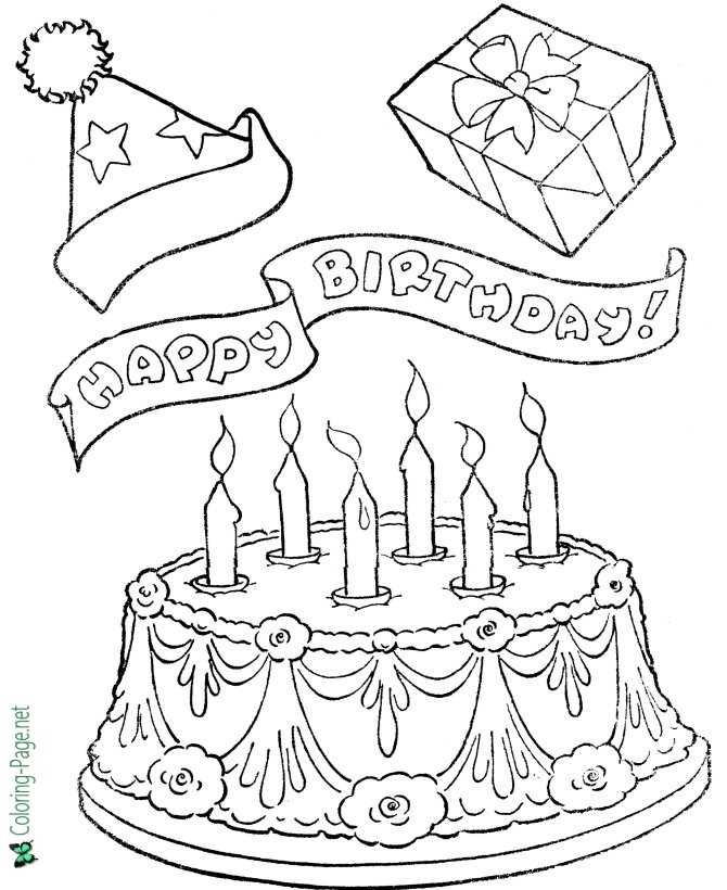 Birthday coloring pages