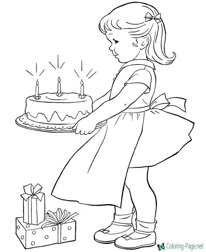 Birthday coloring pages