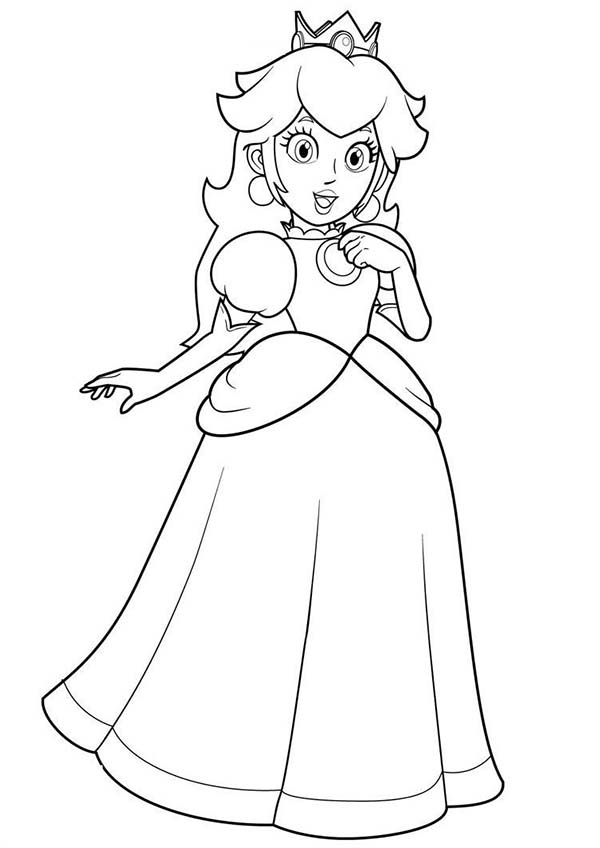 Princess peach birthday coloring pages bulk color