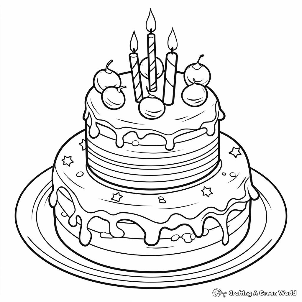 Happy birthday coloring pages