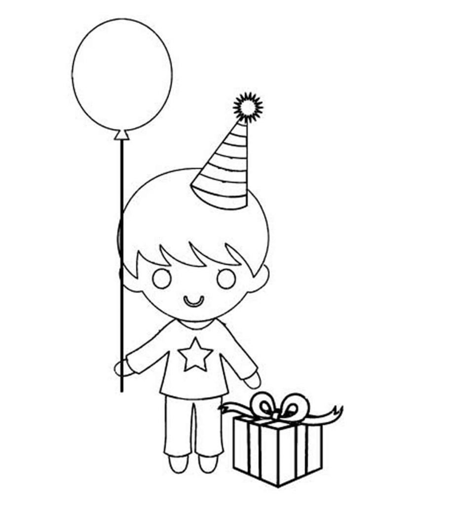 Happy birthday coloring pages