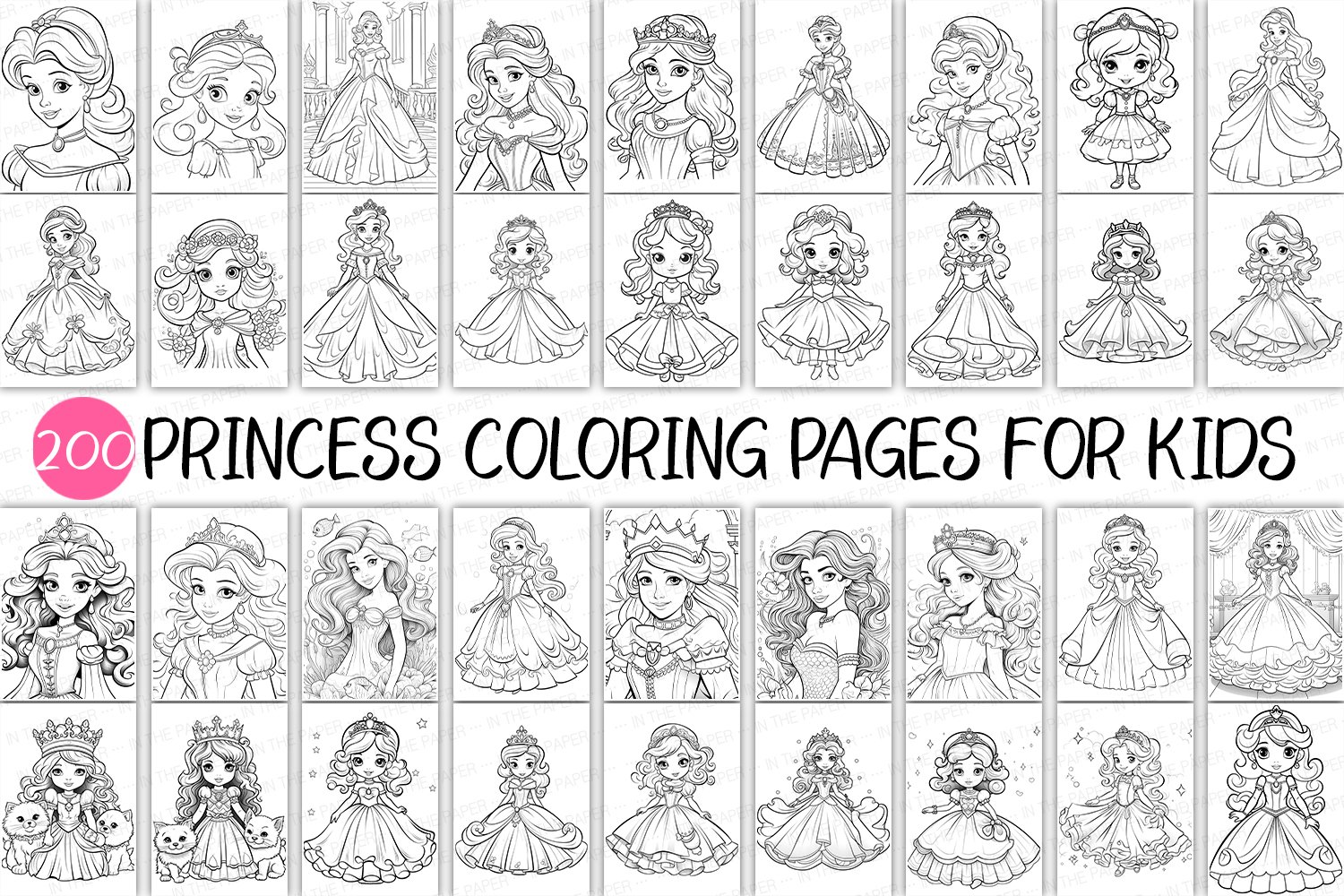 Princess coloring pages for kids queen ribbon crown