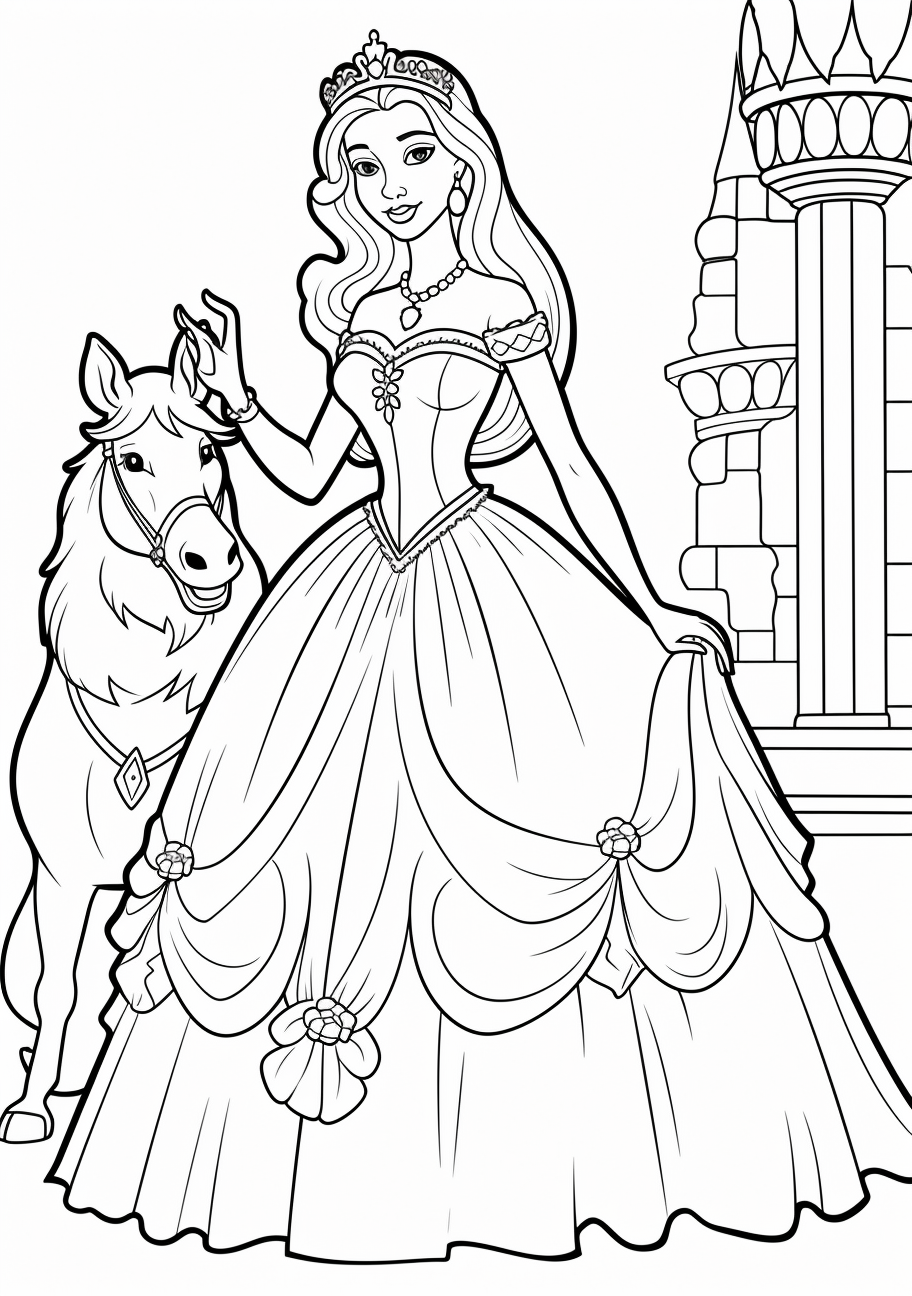 Princess and unicorn friendship