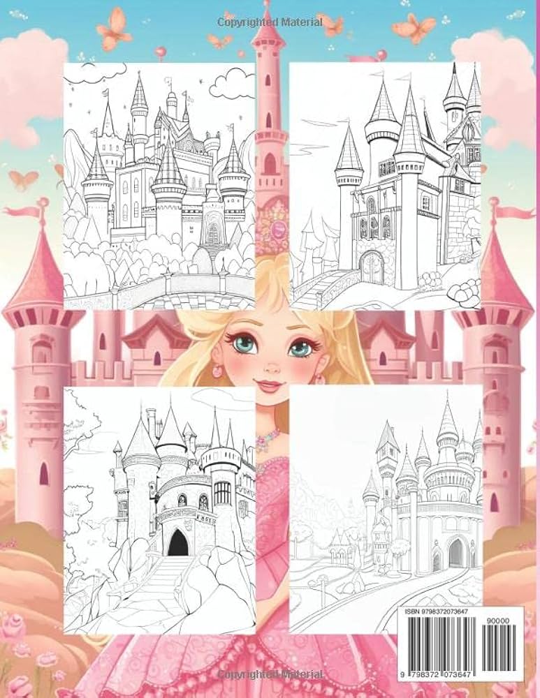 Princess castle loring book incredible loring pages for girls to lor get creative enjoy and have fun silverlance janeparis books