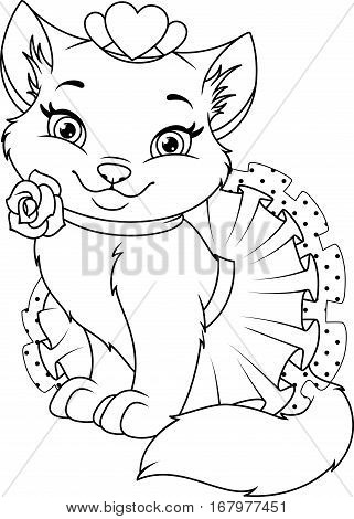 Cute cat princess on vector photo free trial bigstock
