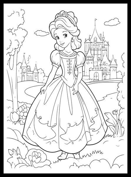 Thousand coloring pages princess royalty