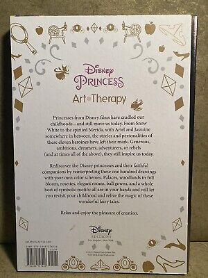Art therapy disney princess images adult coloring book