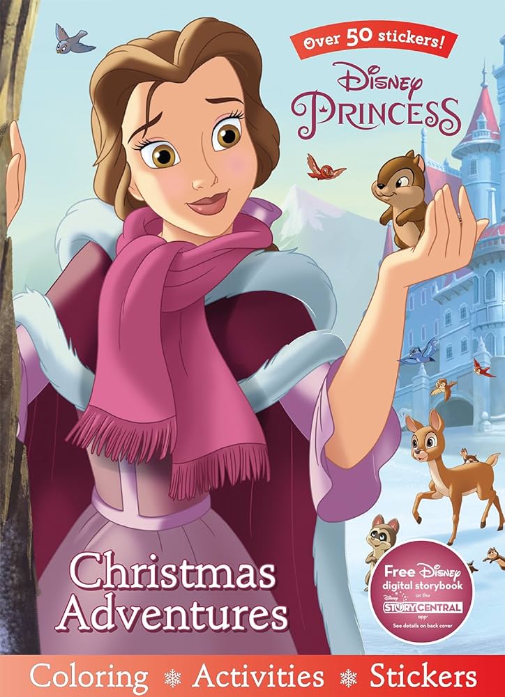 Disney princess christmas adventures sticker scenes coloring book parragon books ltd books