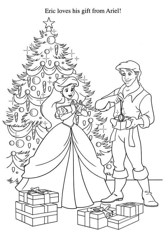 Free printable disney christmas coloring pages