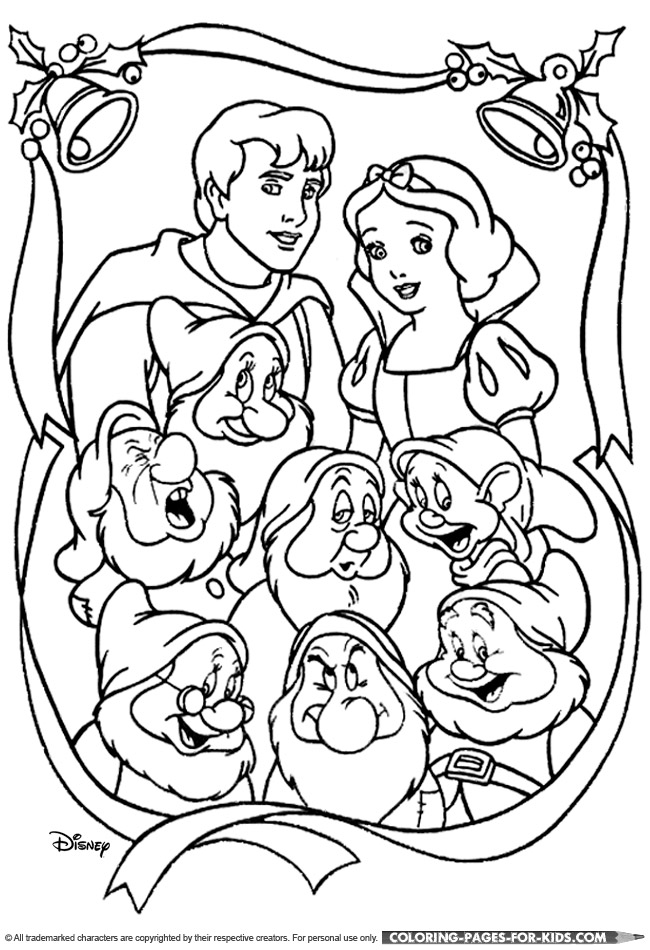 Disney christmas coloring page
