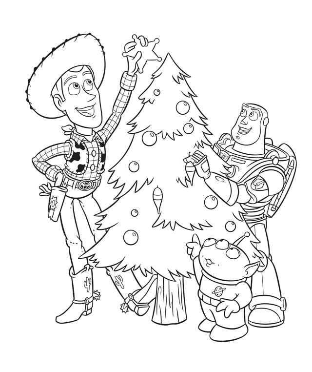 Disney christmas coloring pages