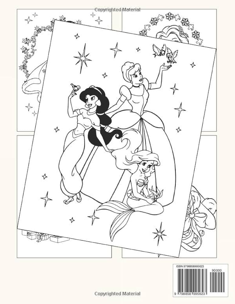 Princess christmas coloring book enchanted princesses in yuletide joy coloring pages for a magical christmas coloring experience illustrations for all ages creativity and fun rupert burns books