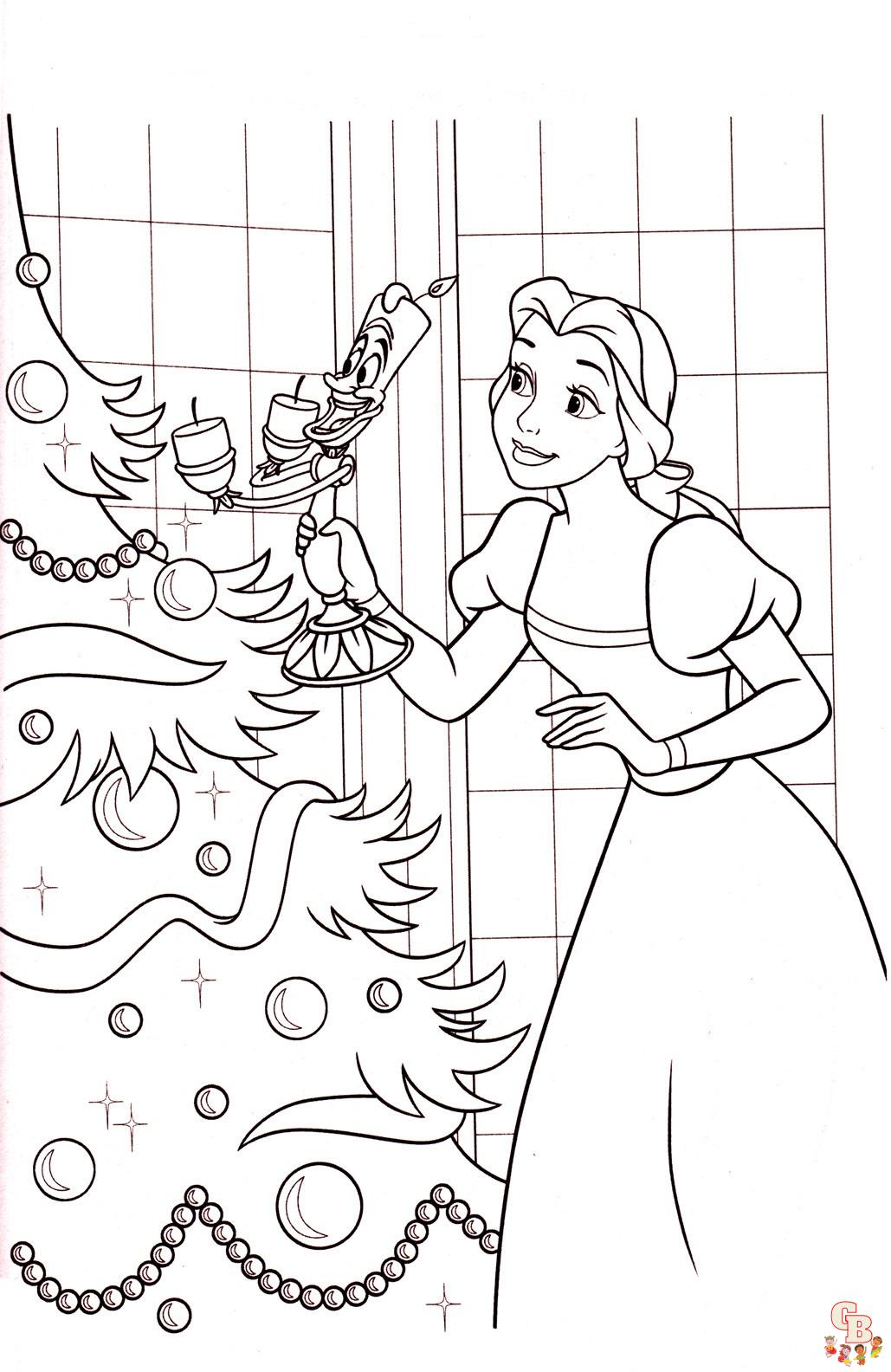 Color your world with belle and lumiãre coloring pages