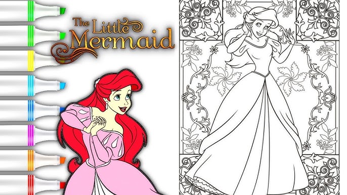 The little eraid coloring video disney princess ariel prince eric christas coloring page