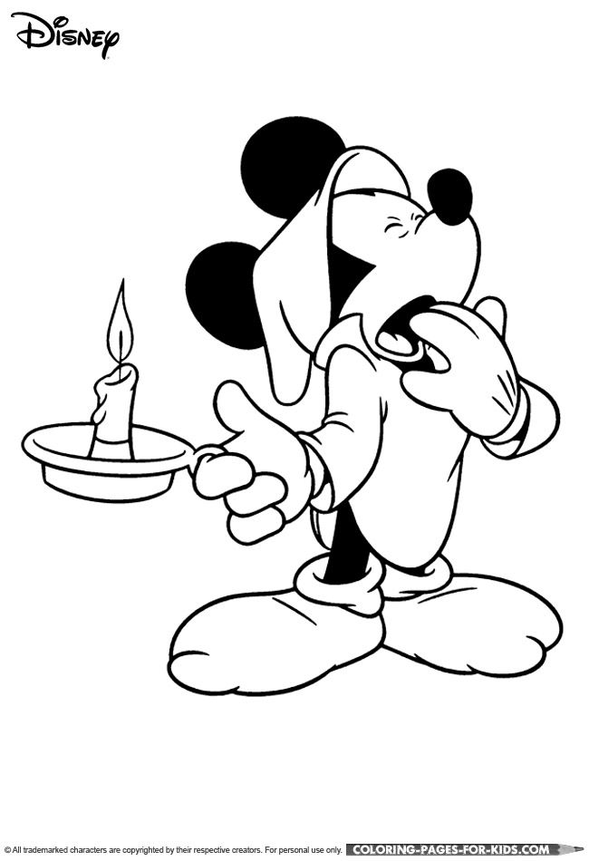 Disney christmas coloring sheet for kids