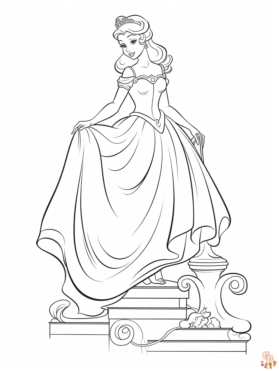 Free printable cinderella coloring pages