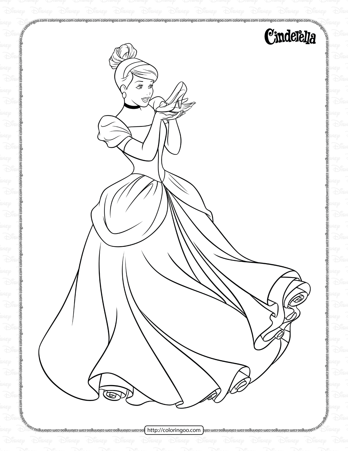 Princess cinderella coloring pages