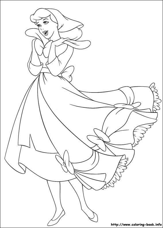Cinderella coloring picture