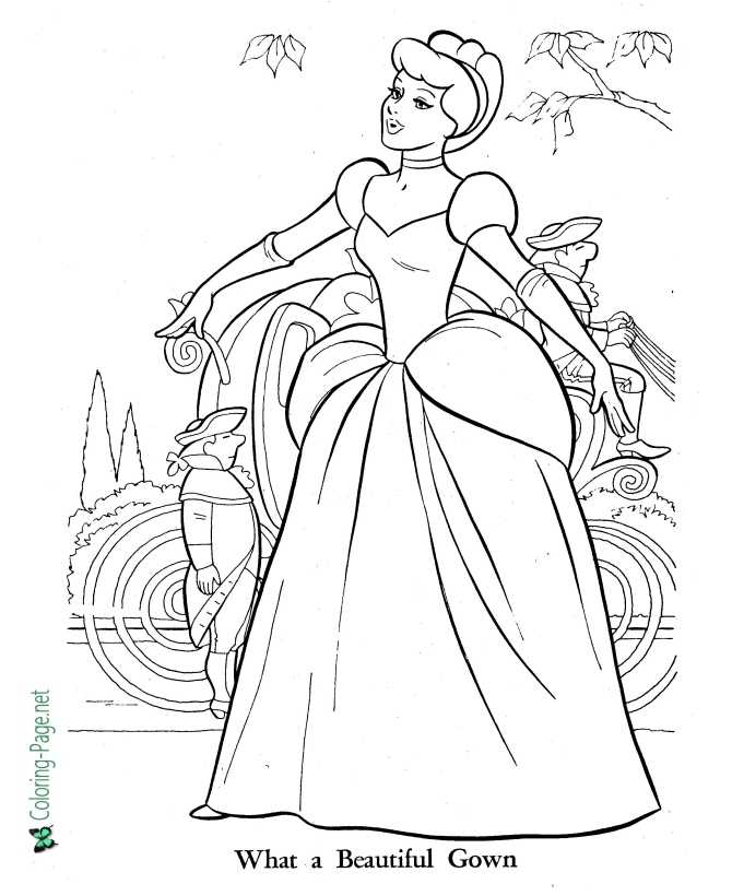 Cinderella coloring pages