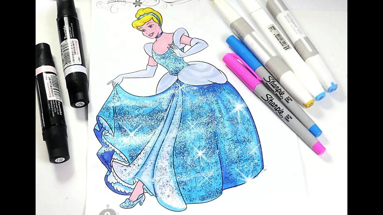 Cinderella coloring page disney princess coloring book for kids