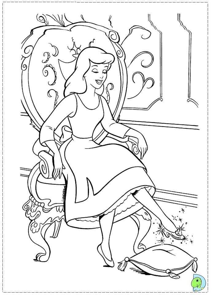 Cinderella coloring page