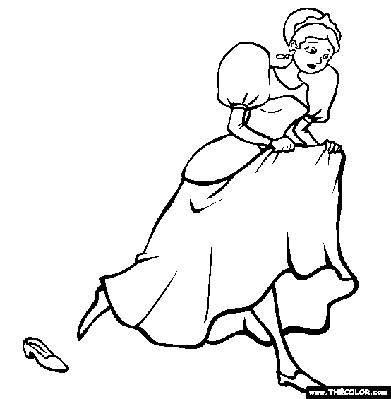Cinderella coloring page free cinderella online