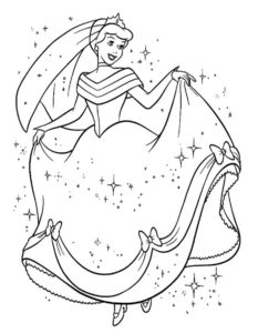 Cinderella coloring pages âï free coloring pages