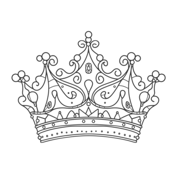 Crown coloring page with crown outline on a white background sketch drawing vector crown drawing wing drawing ring drawing png and vector with transparent background for free download