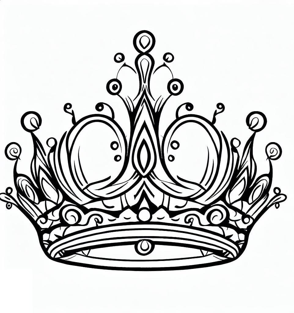 Crown coloring pages