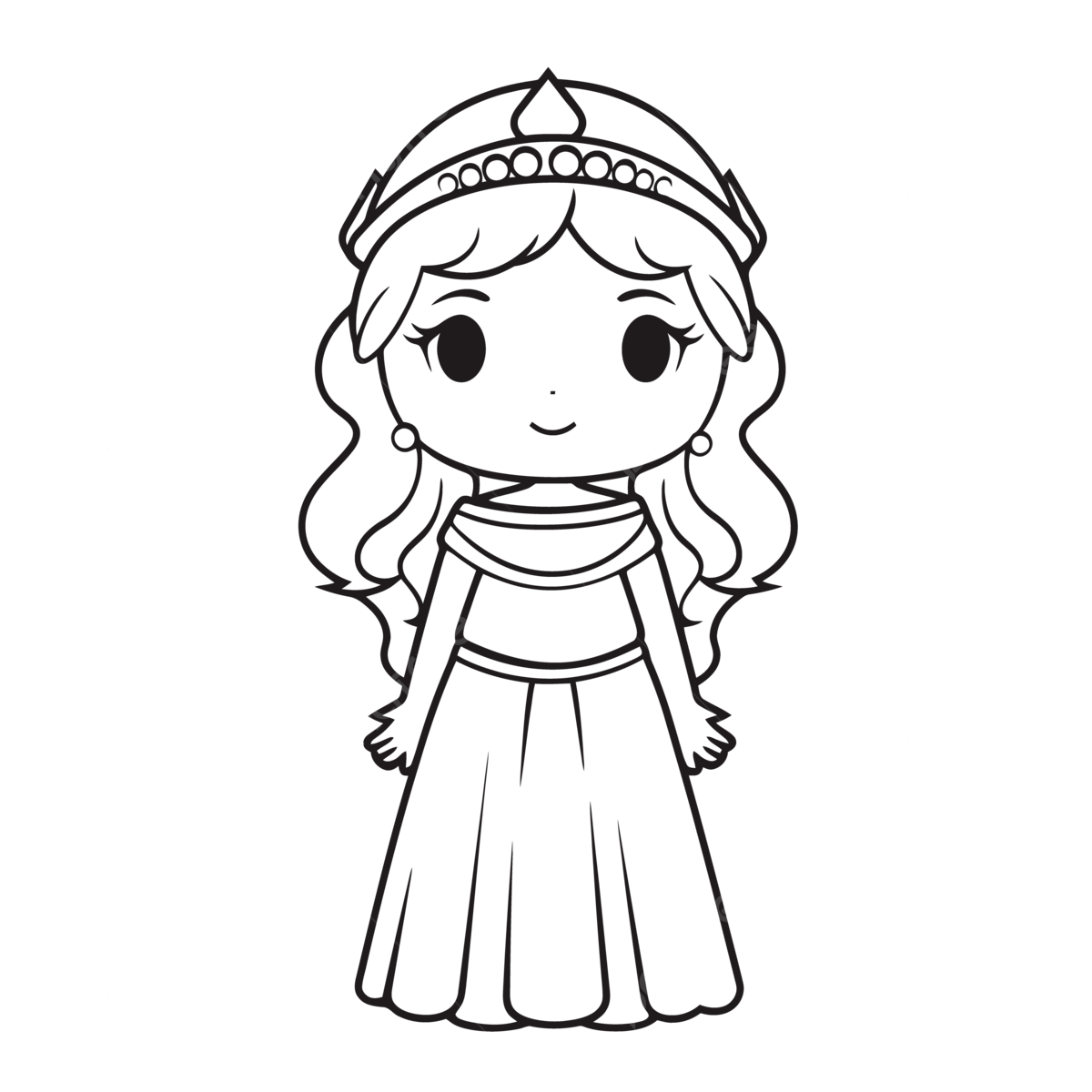 The little princess with the crown coloring page outline sketch drawing vector crown drawing wing drawing ring drawing png and vector with transparent background for free download