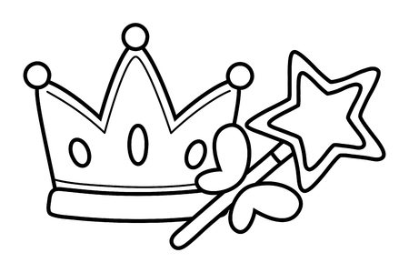 Crown coloring page stock photos and images