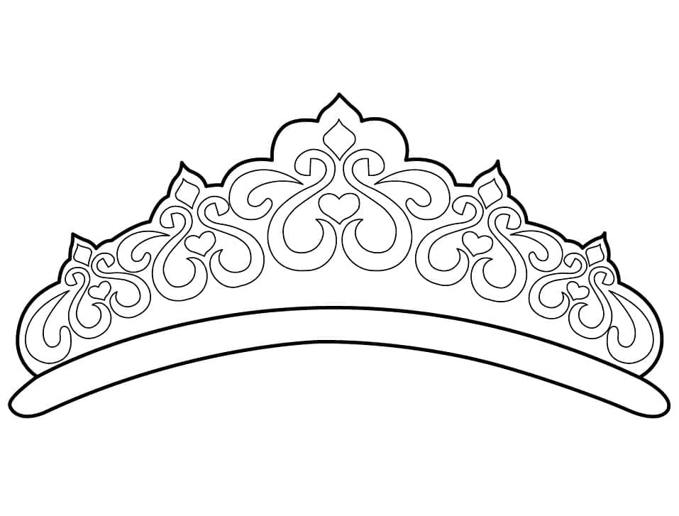 Princess crown coloring page
