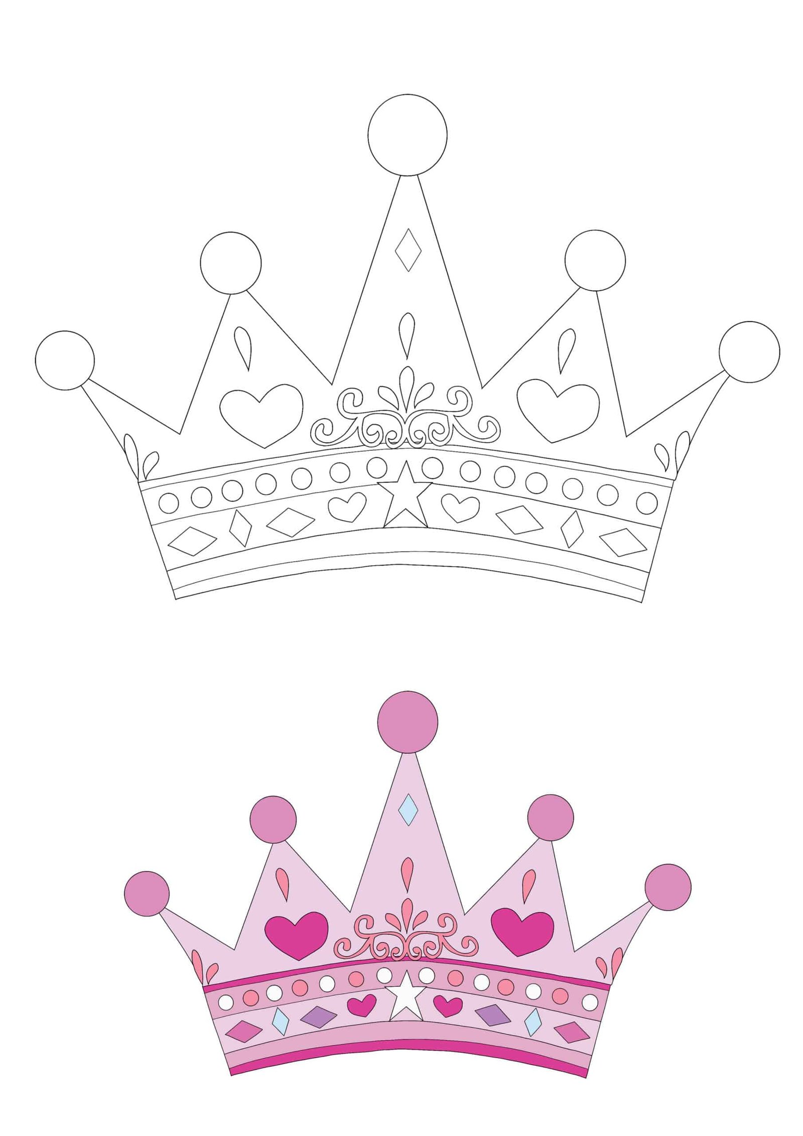 Princess crown coloring pages