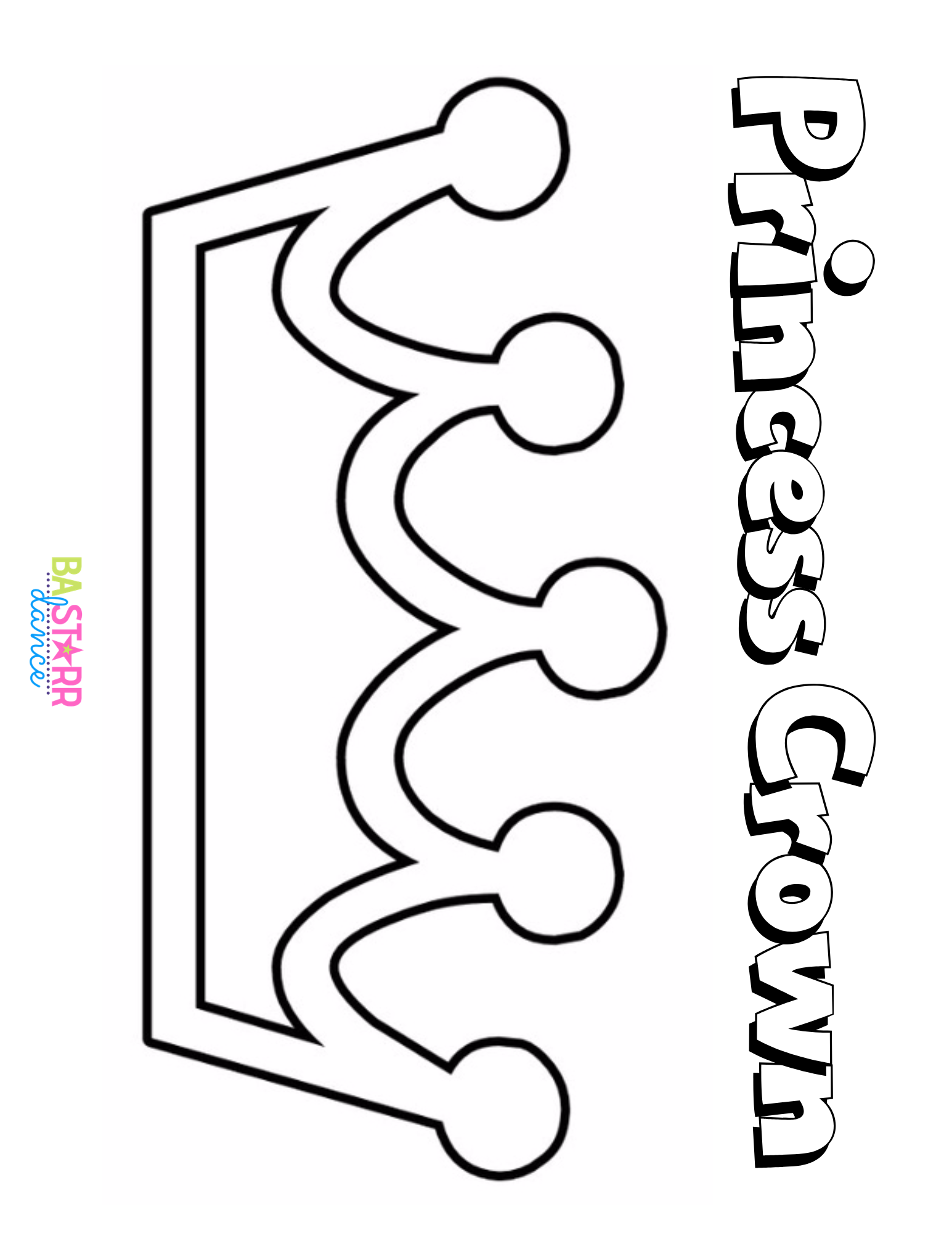 Free princess crown coloring sheets