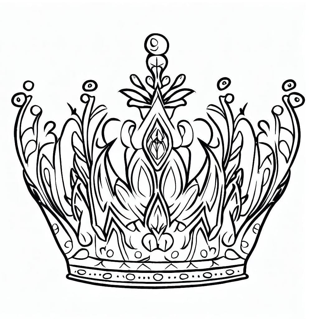 Drawing of crown coloring page
