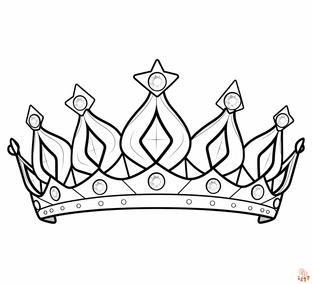 Printable tiara coloring pages free for kids and adults