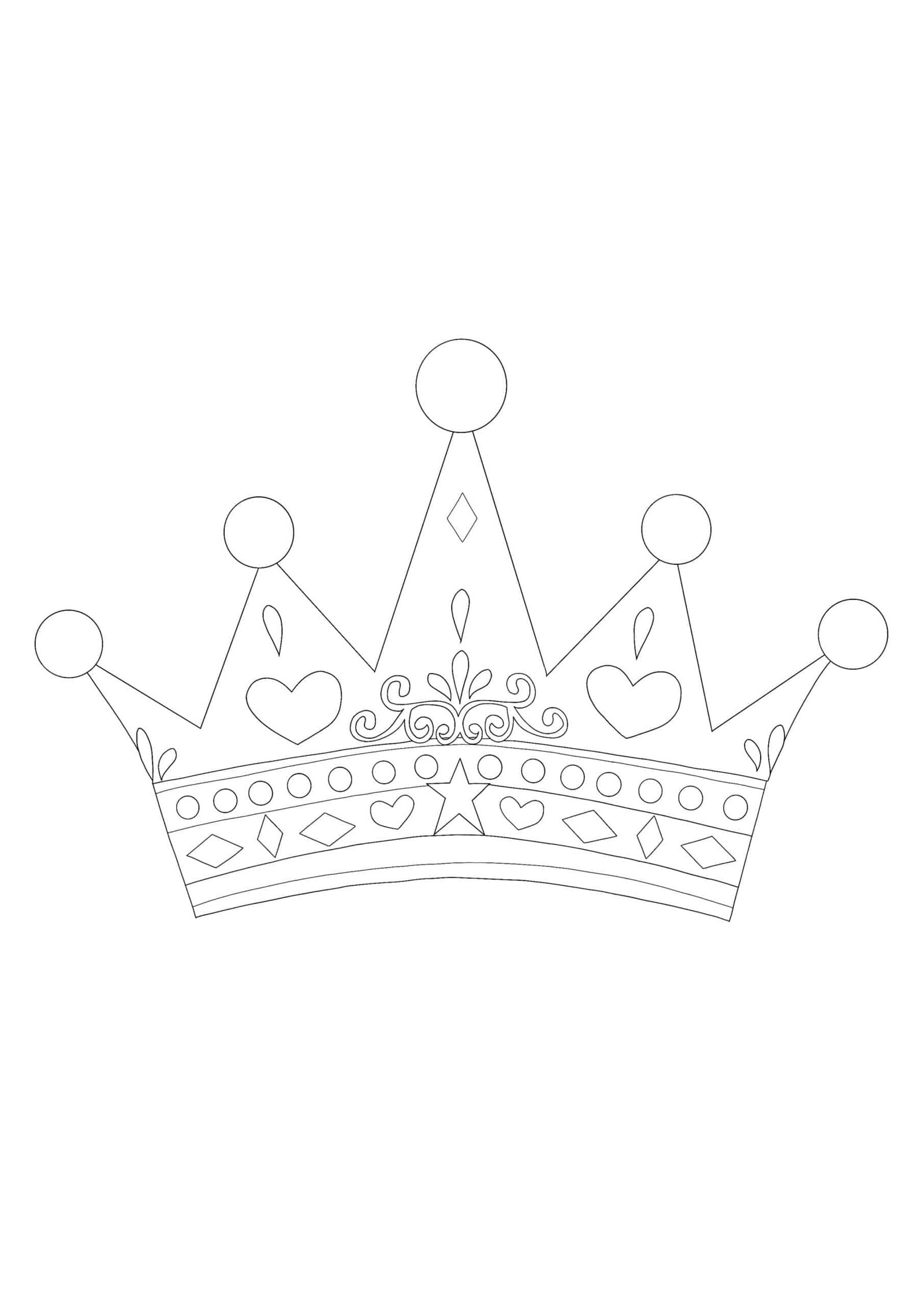 Princess crown coloring pages