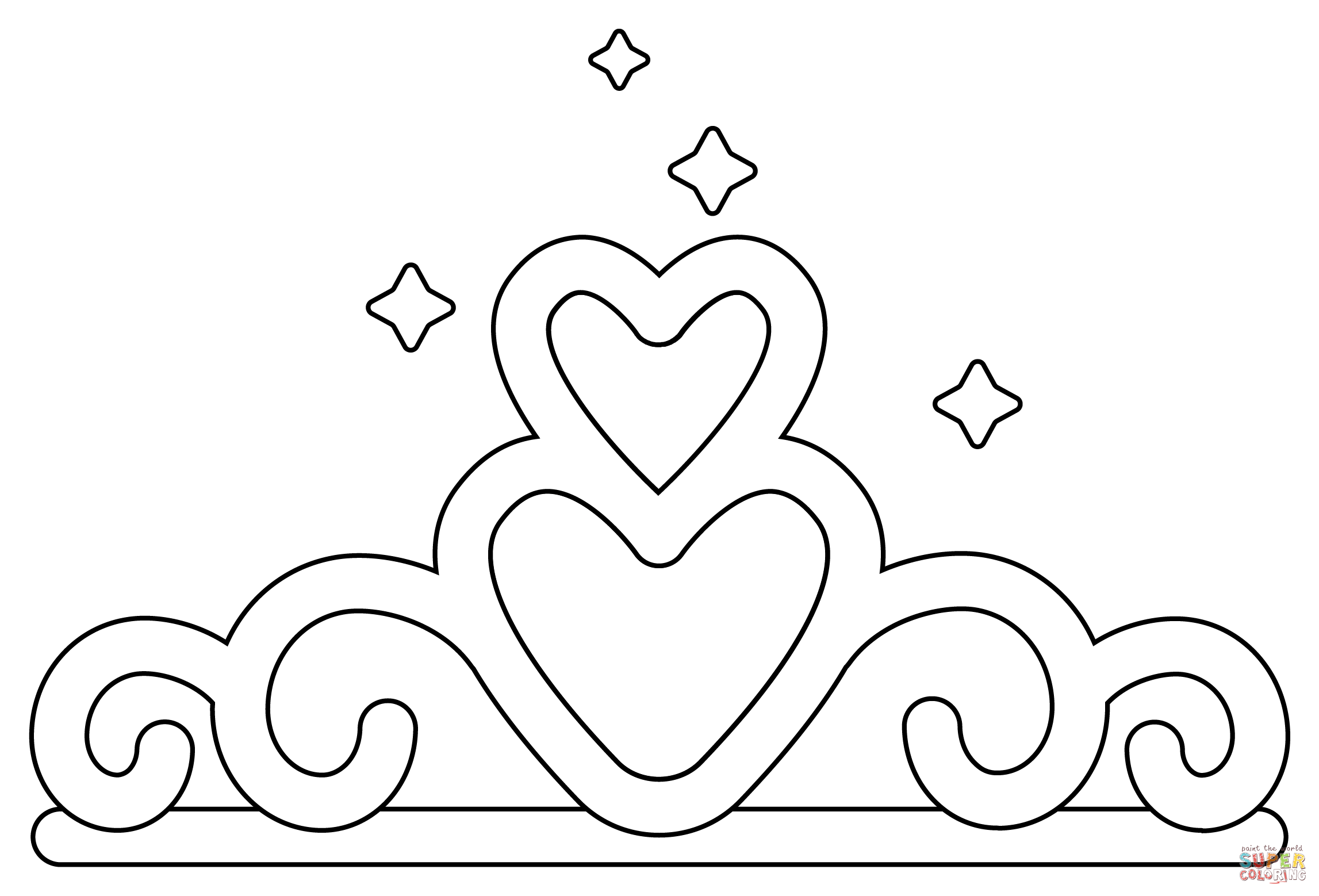 Princess crown coloring page free printable coloring pages