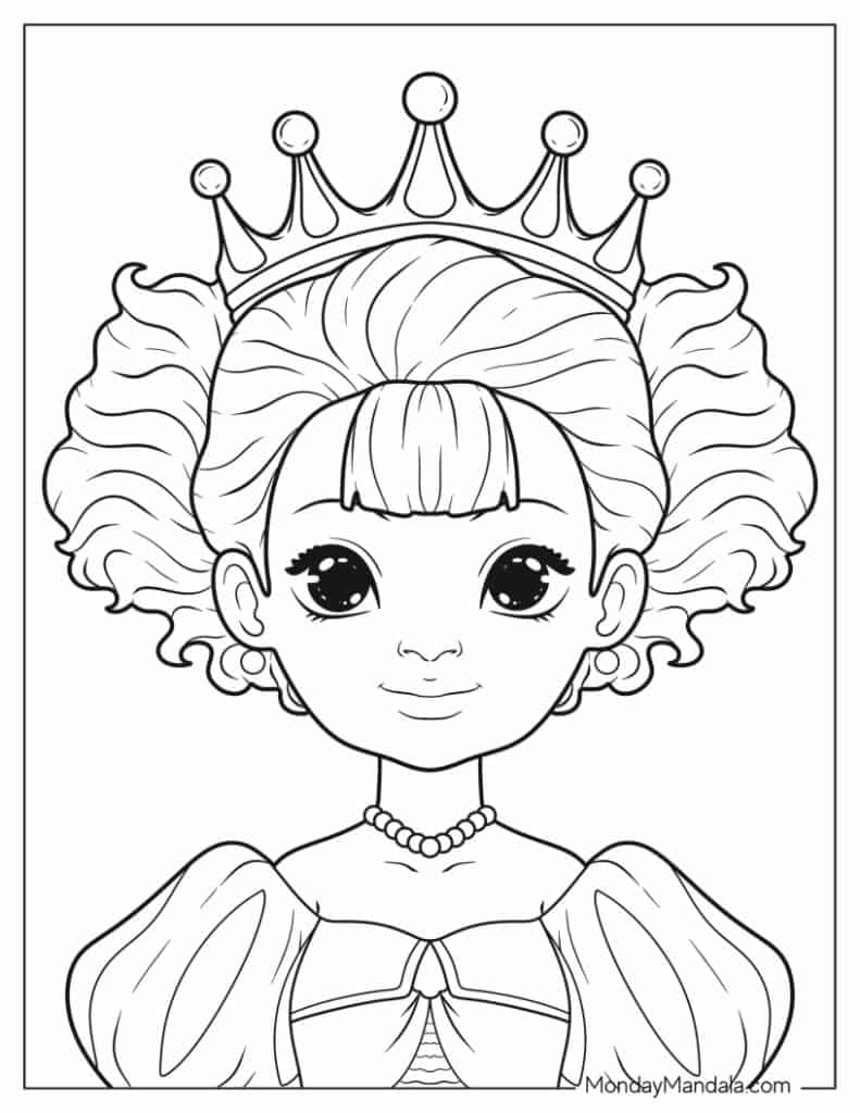 Crown coloring pages free pdf printables
