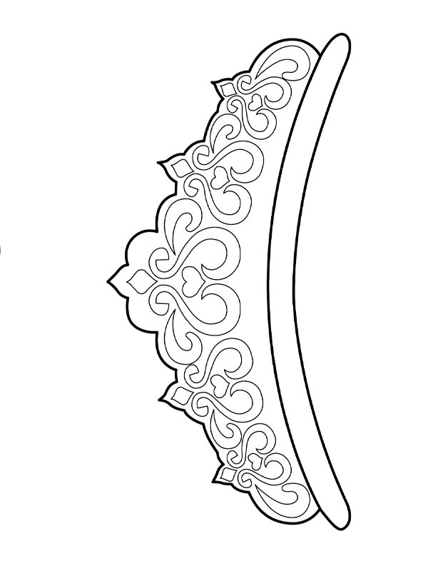 Princess crown coloring page
